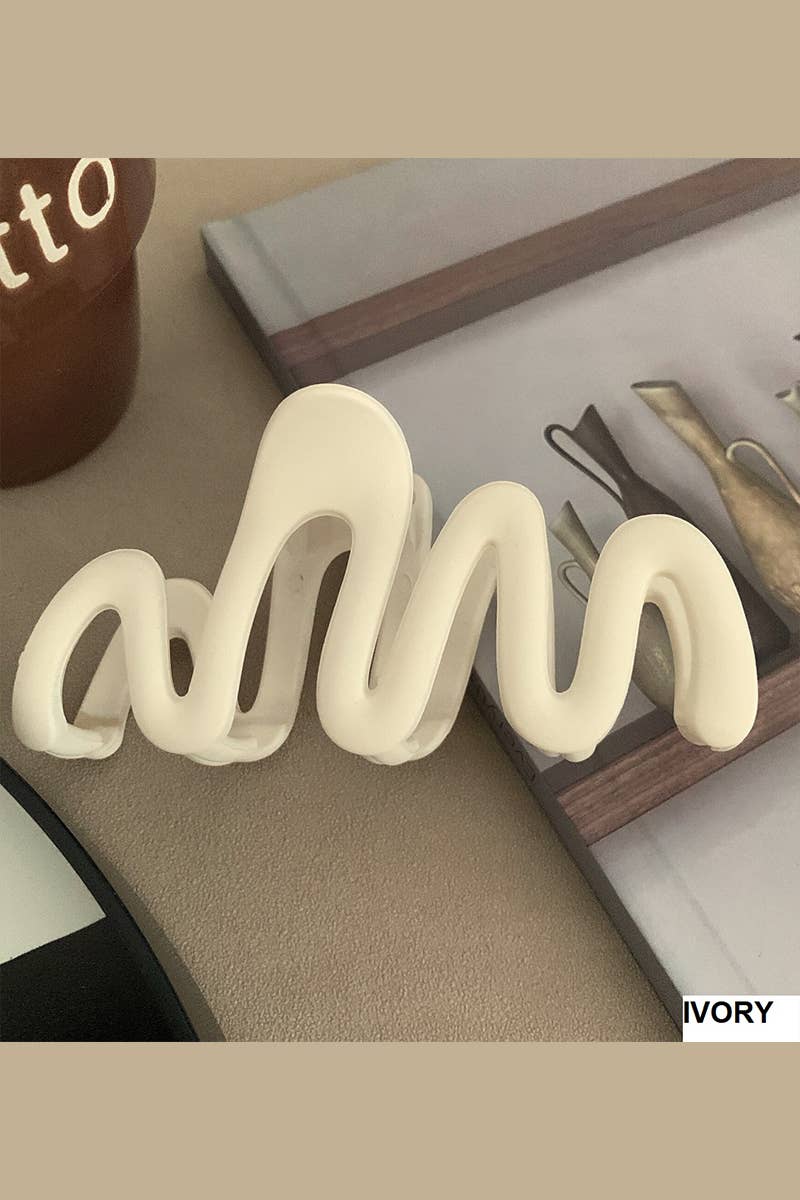 Matte Squiggle Hair Clips