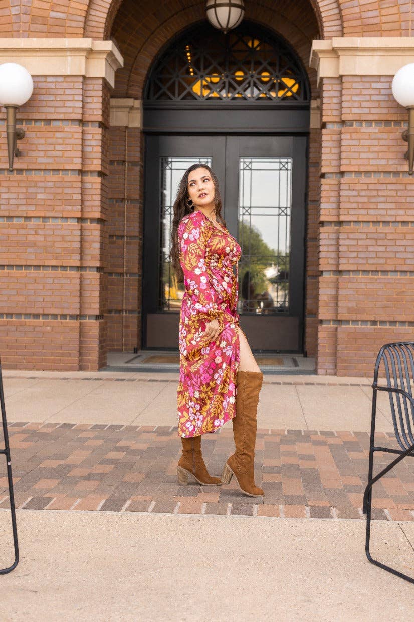 Wine Garden Romance Maxi Dress - SMALL