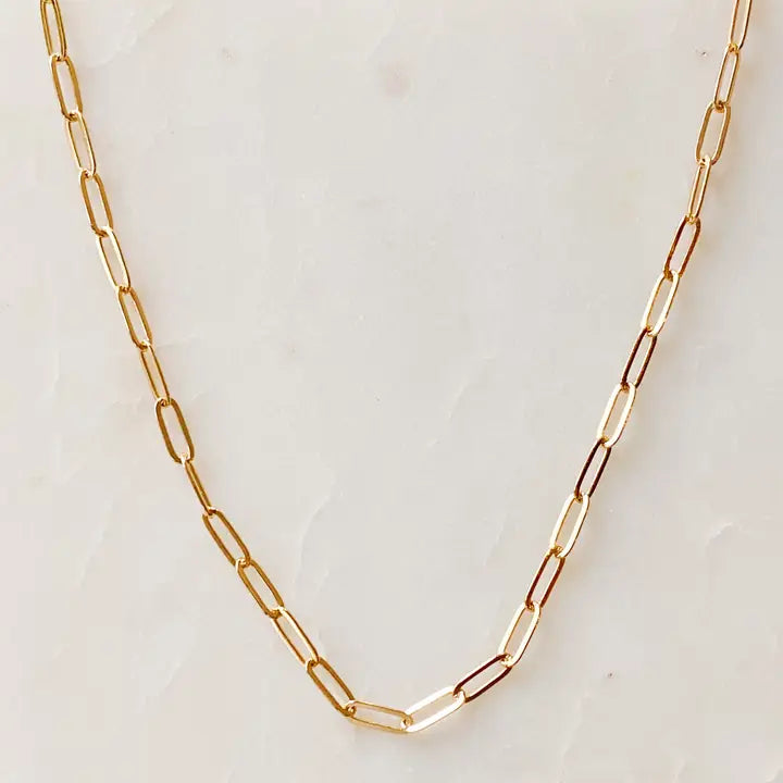 Gold Paperclip Chain Necklace