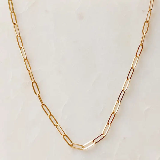 Gold Paperclip Chain Necklace