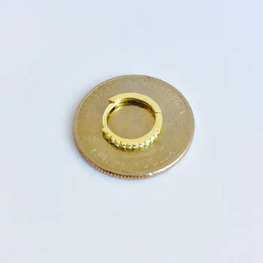 Gold Diamond Huggies