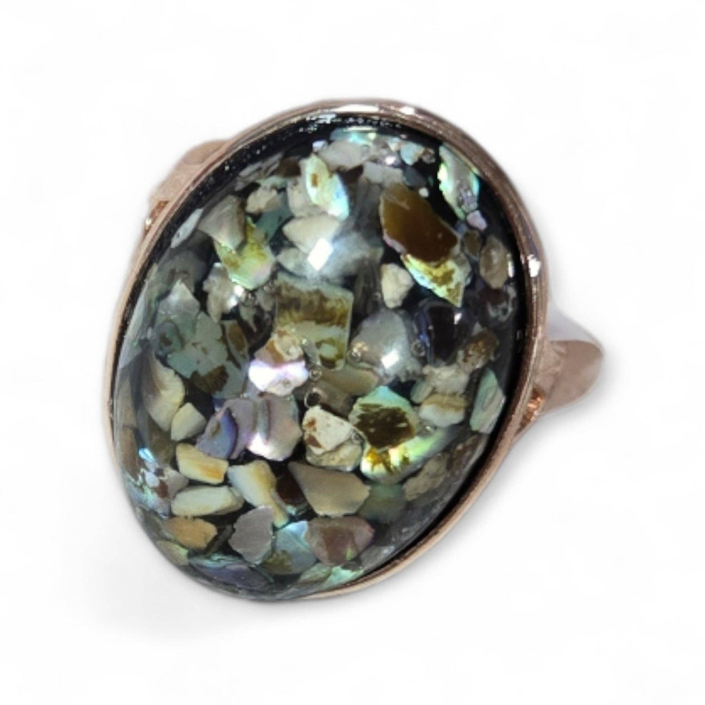 Down By The Beach Oyster Shell Statement Ring: 10