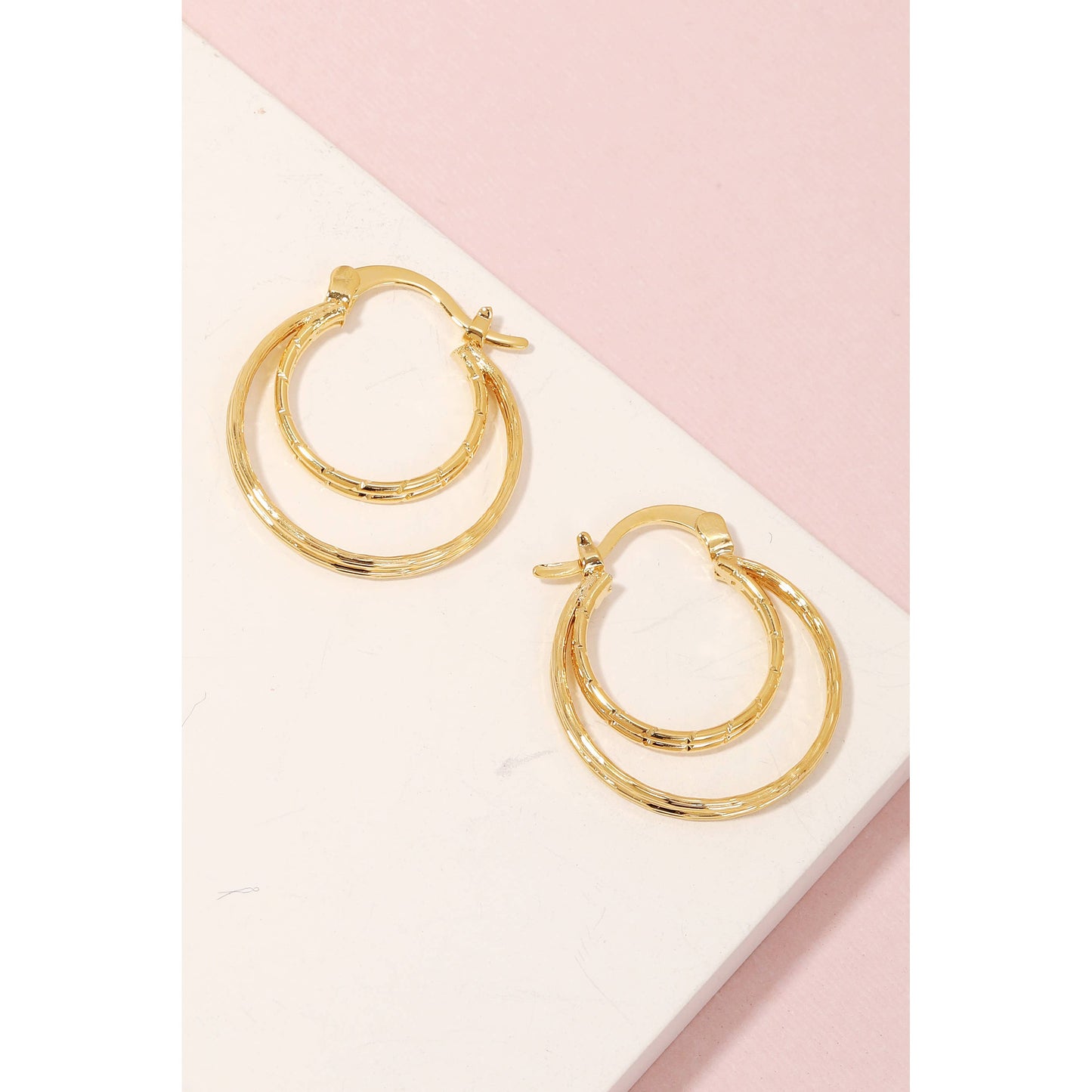 Pincatch Double Circle Hoop Earrings
