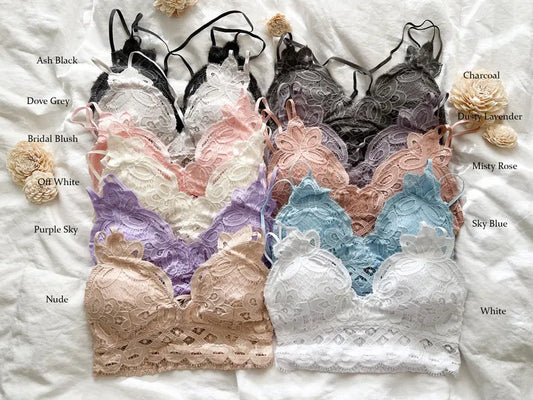 Double Strap Lace Smoked Bralette