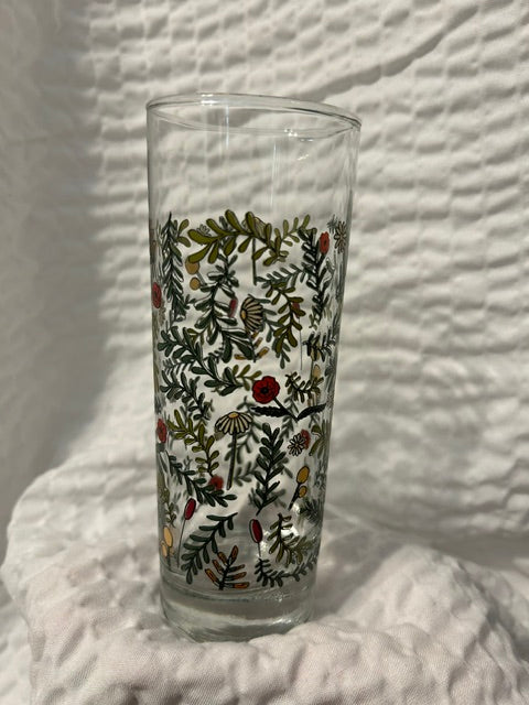 Flower Print Highball Glass