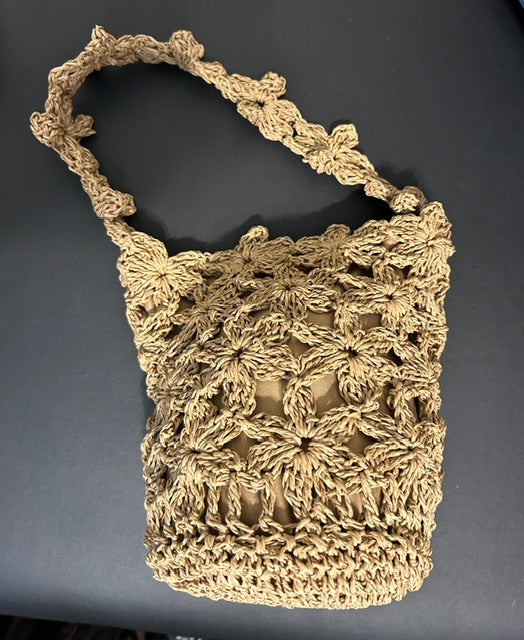 Small Weaved Flower Handbag