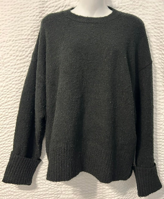 Black Wool Sweater L