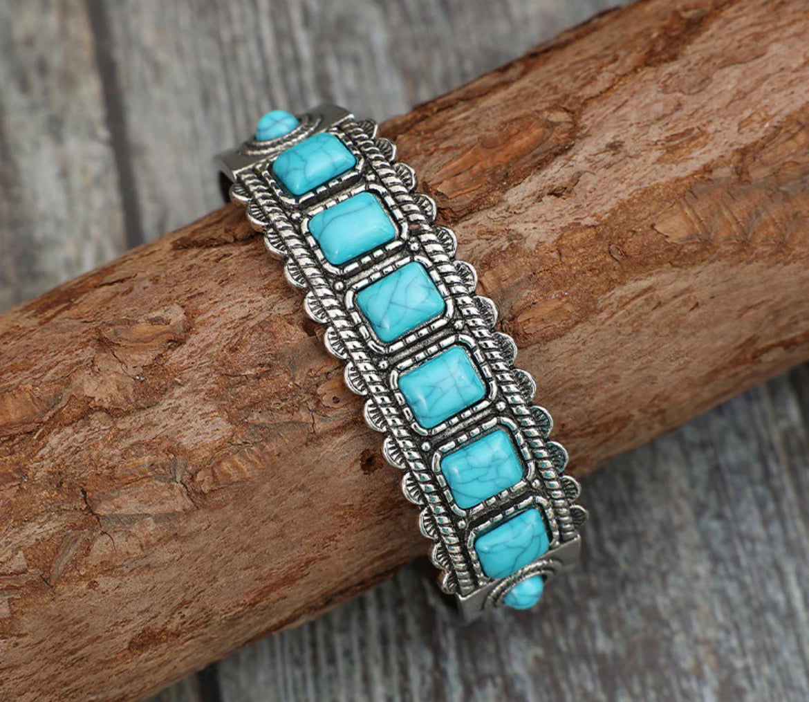 Turquoise Silver Cuff Bracelet