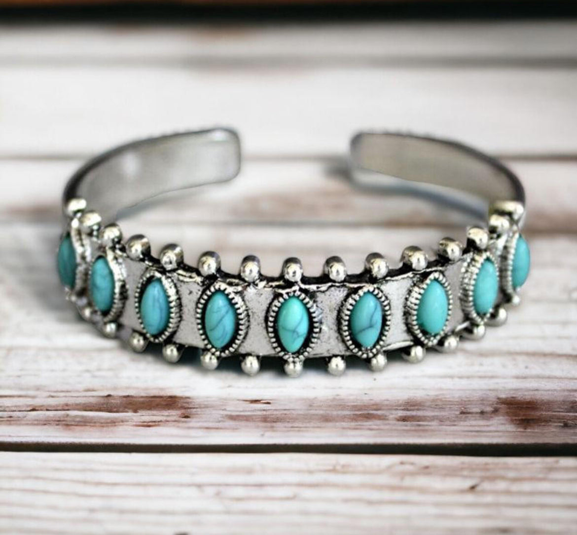 Turquoise Silver Cuff Bracelet