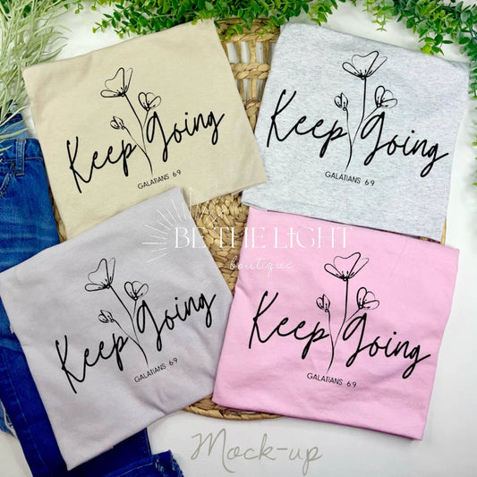 Keep Going (T-Shirt): Jerzee Pink / Medium