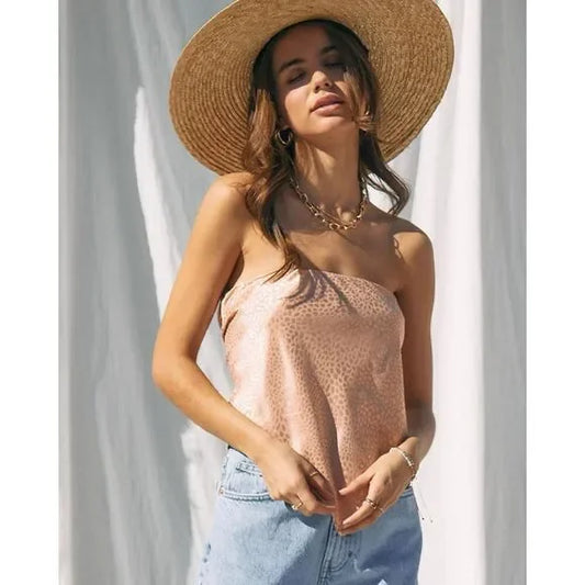 Endless Blu Jacquard Bandana Top